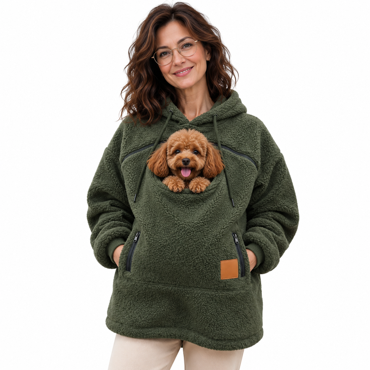 Green hoodie