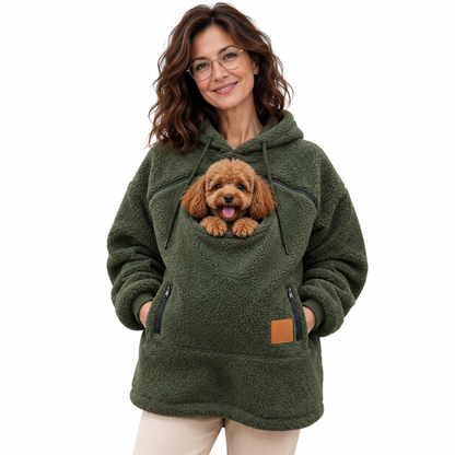 Green hoodie