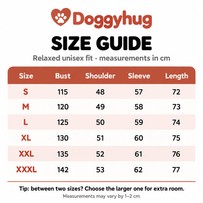 Doggyhug size guide