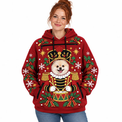 Christmas Hoodie With a Peek-Out Hole for Your Pet